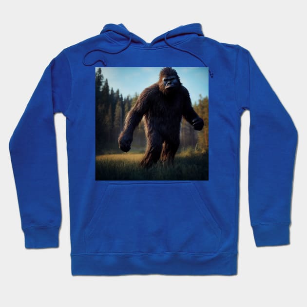 Sasquatch in Nature Hoodie by Grassroots Green